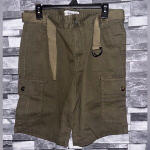 Men's Beach Bros.  Khaki Cargo Shorts with Belt Size 34